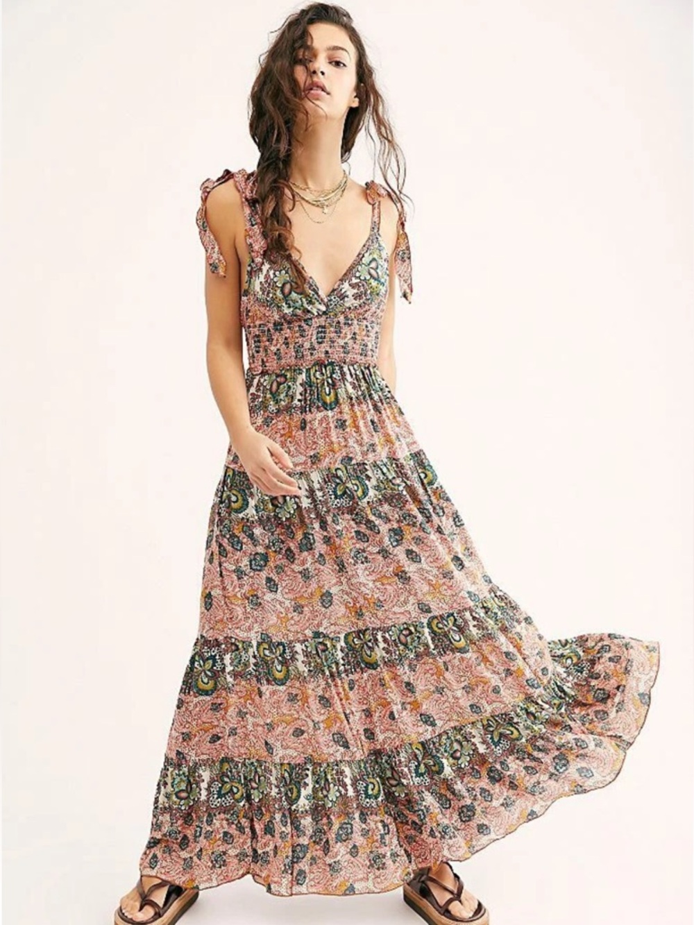 Free People Let’s Smock About It Maxi Dress